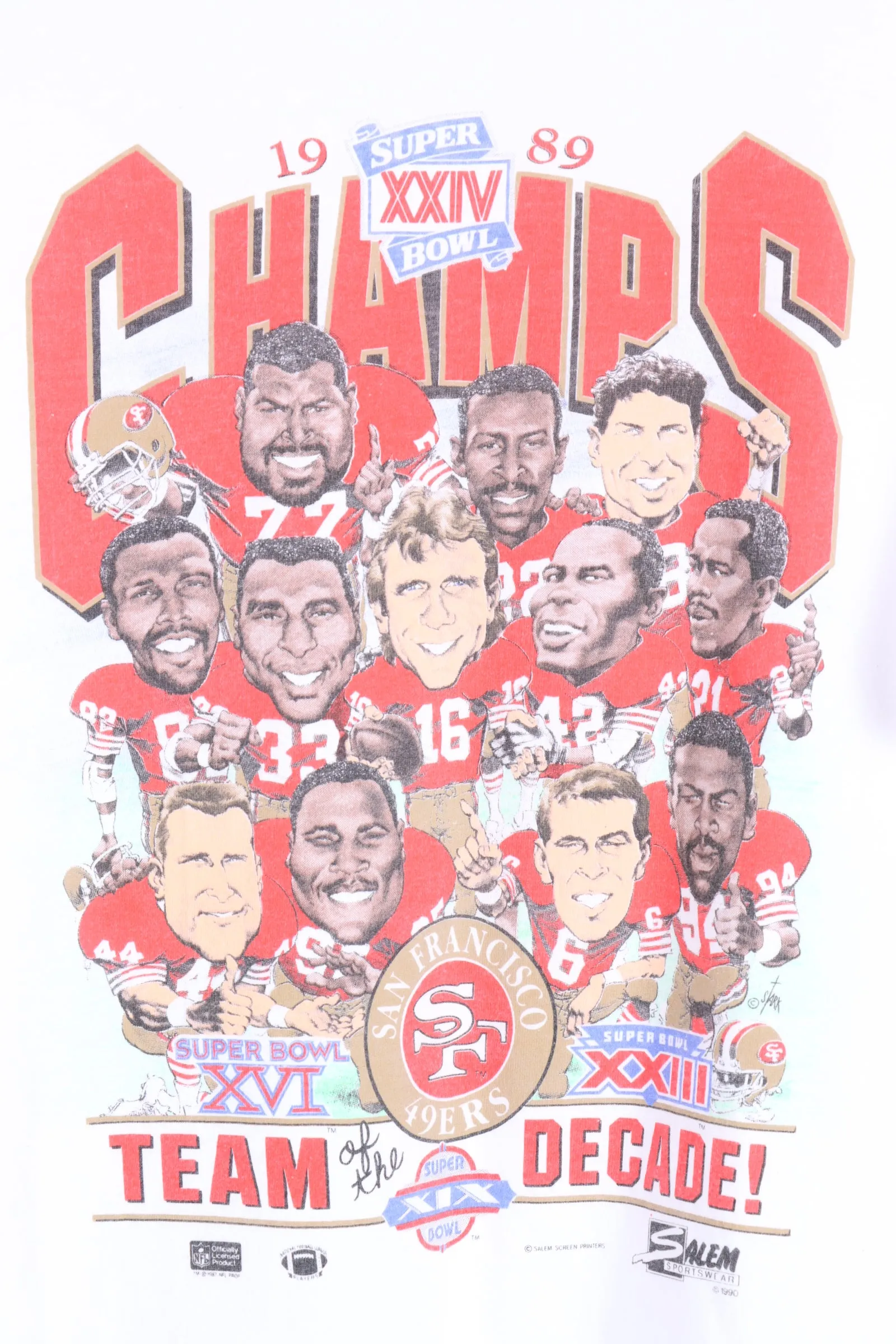 1989 Vintage Super Bowl San Francisco 49ers T-Shirt (L)