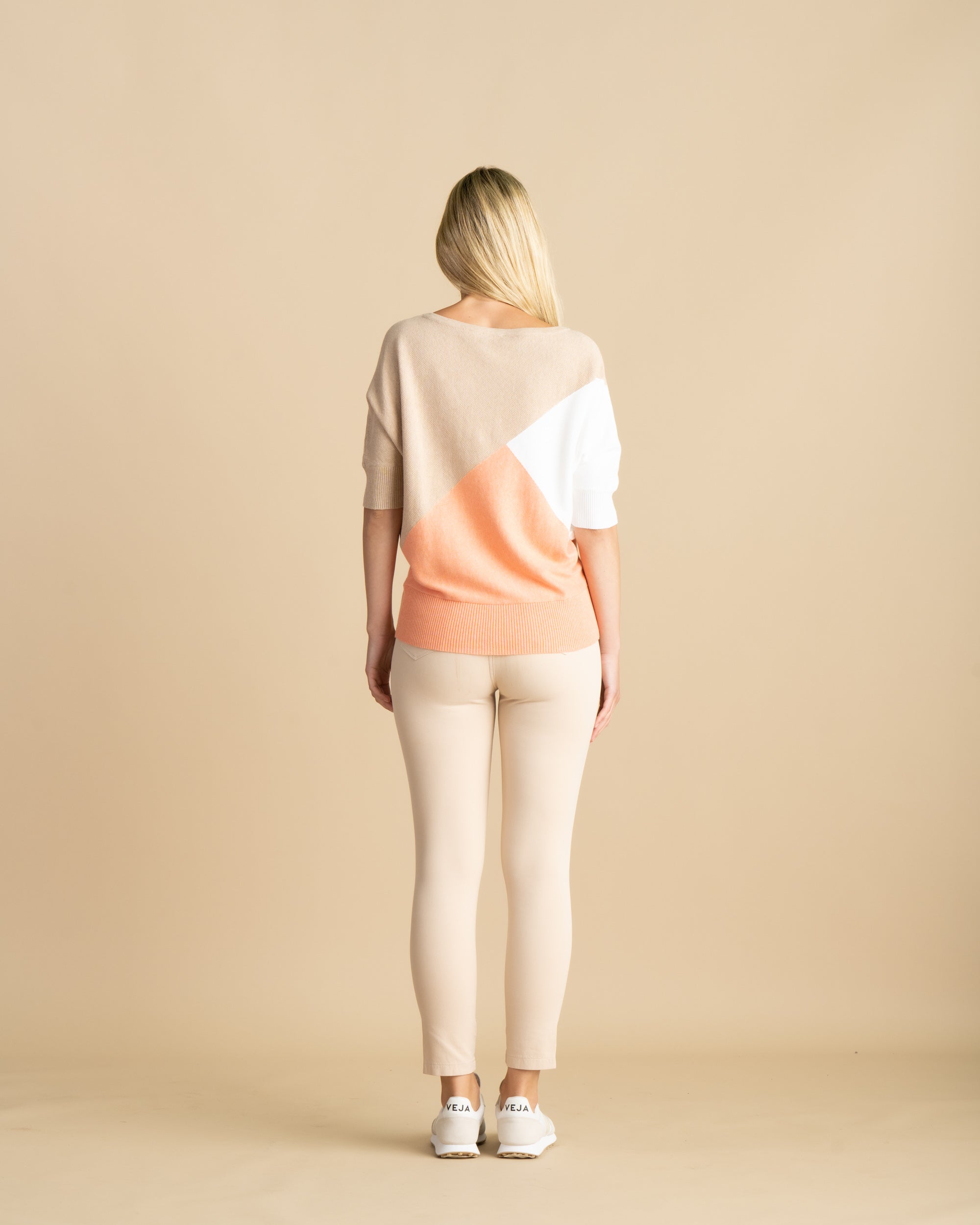 7011- Marble batwing Jumper- Orange