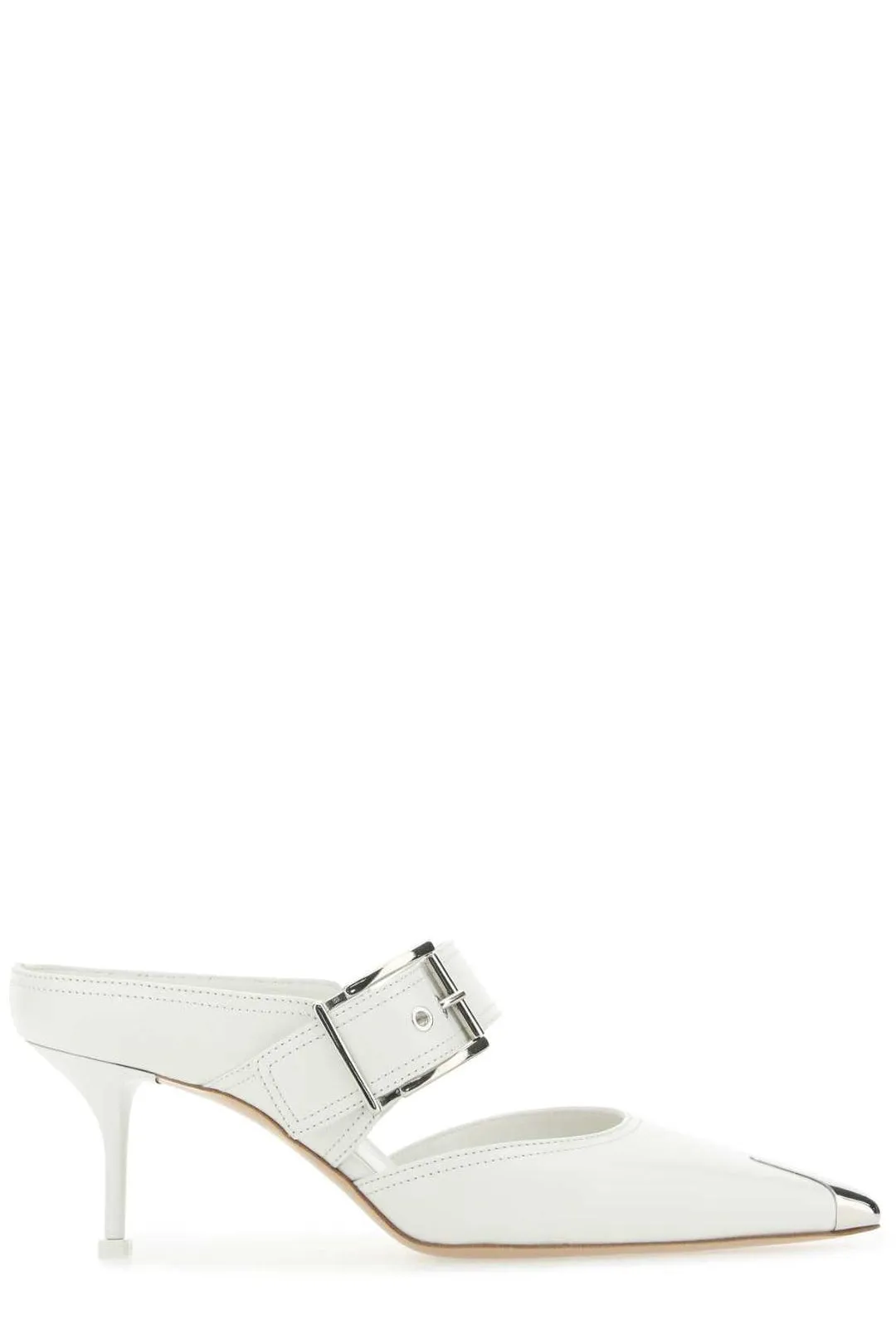 Alexander McQueen Pointed-Toe Heeled Mules