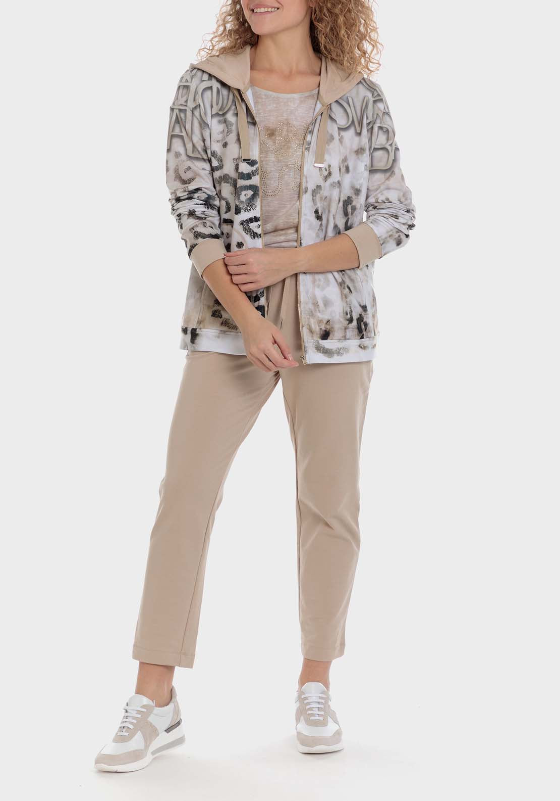 Animal Print Jacket - Beige