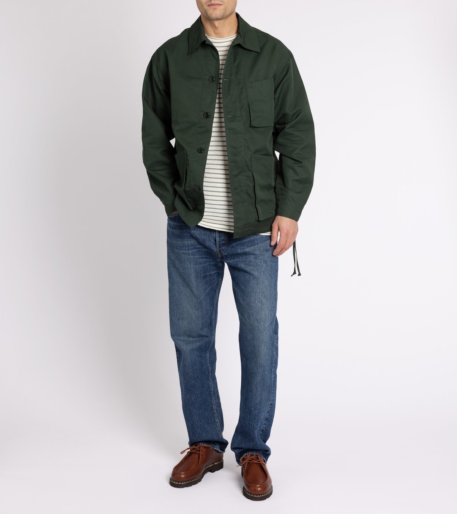 Arpenteur Cotton Linen ADN Jacket: Green