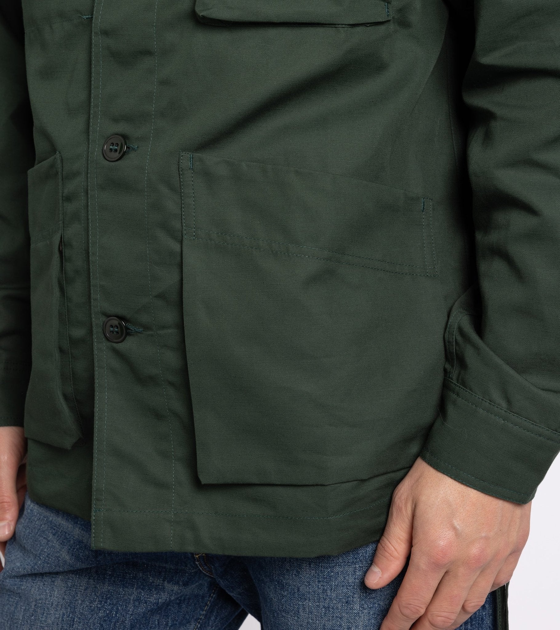 Arpenteur Cotton Linen ADN Jacket: Green