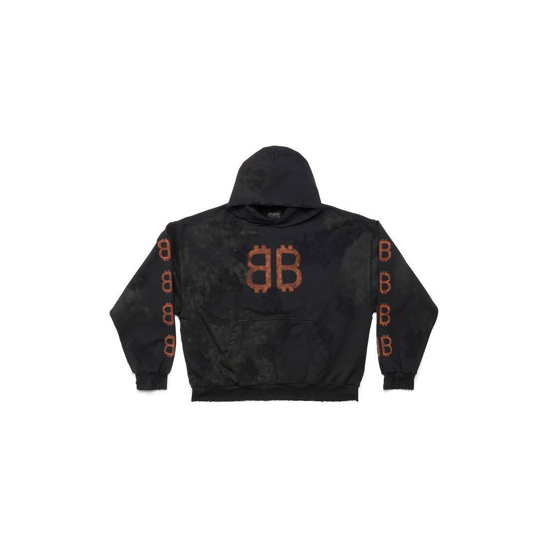 BALENCIAGA  |Crypto Hoodie Medium Fit in Black Faded