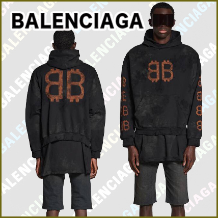 BALENCIAGA  |Crypto Hoodie Medium Fit in Black Faded