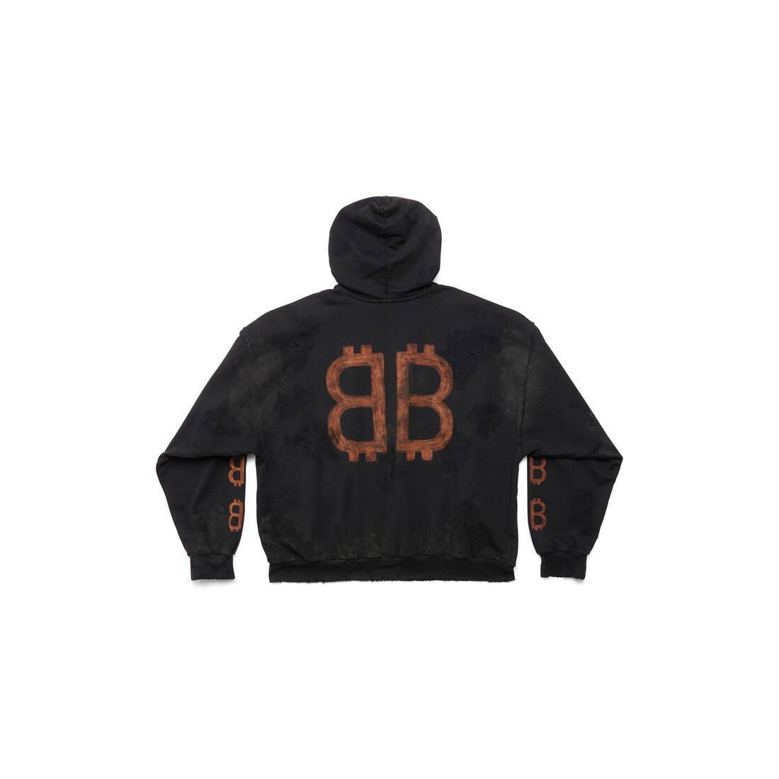 BALENCIAGA  |Crypto Hoodie Medium Fit in Black Faded