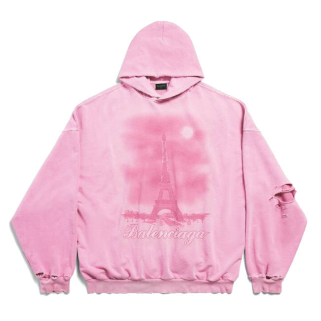 BALENCIAGA  |Paris Moon Hoodie Oversized in Light Pink