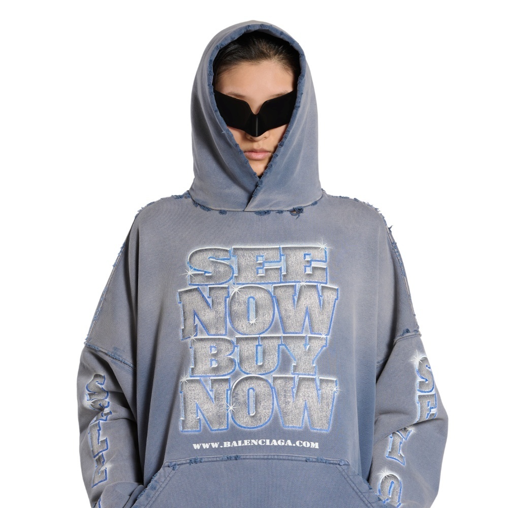 BALENCIAGA  |Snbn Hoodie Large Fit in Blue