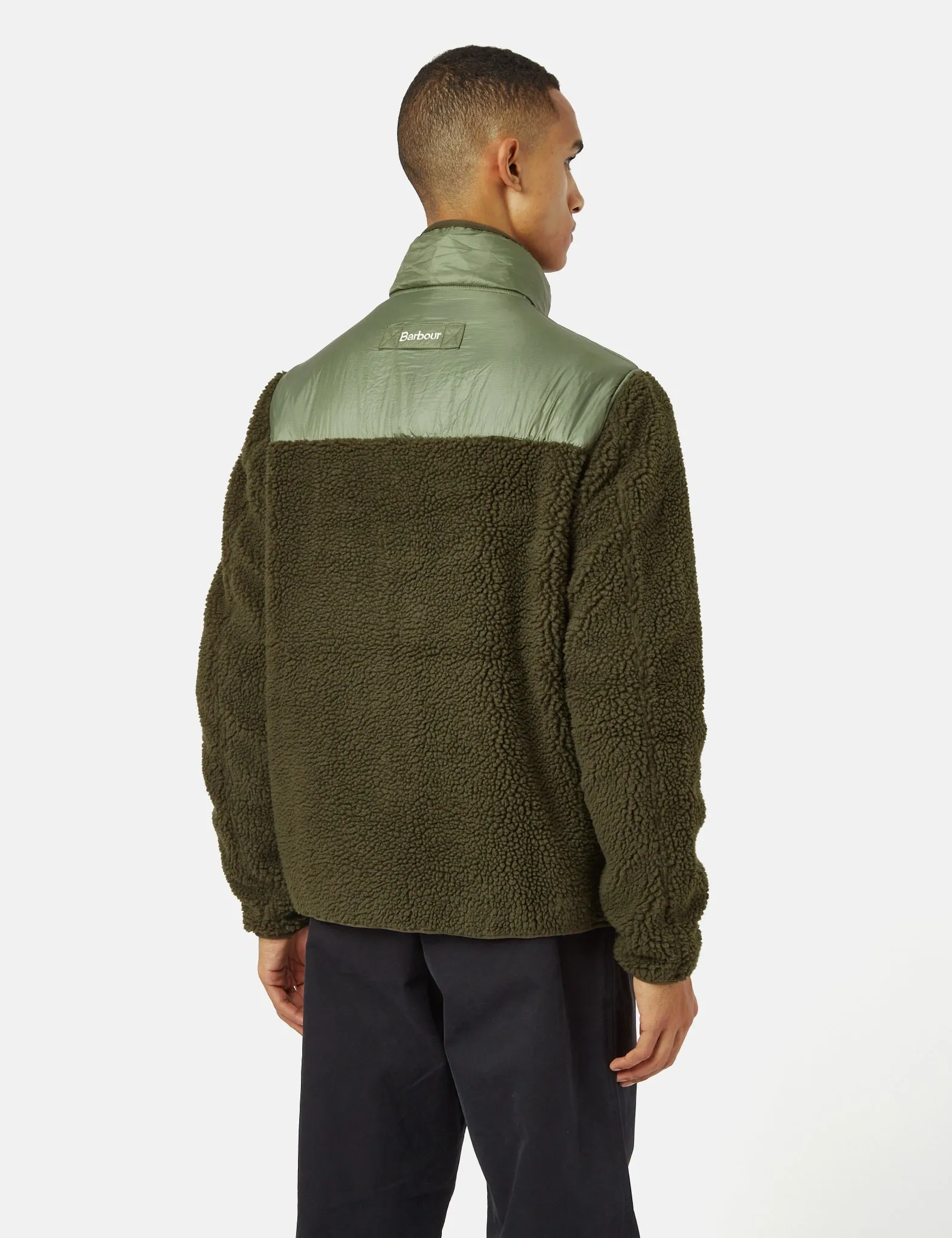 Barbour Axis Fleece Jacket - Olive Green