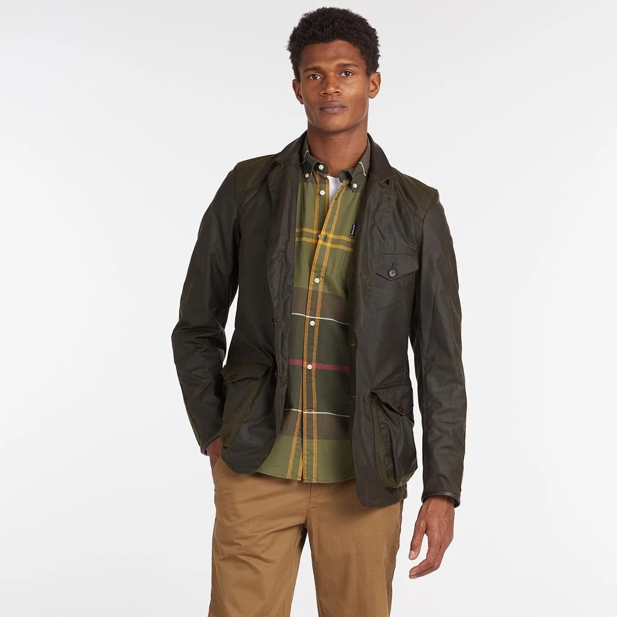 Barbour - Beacon Sports Wax Jacket in Olive