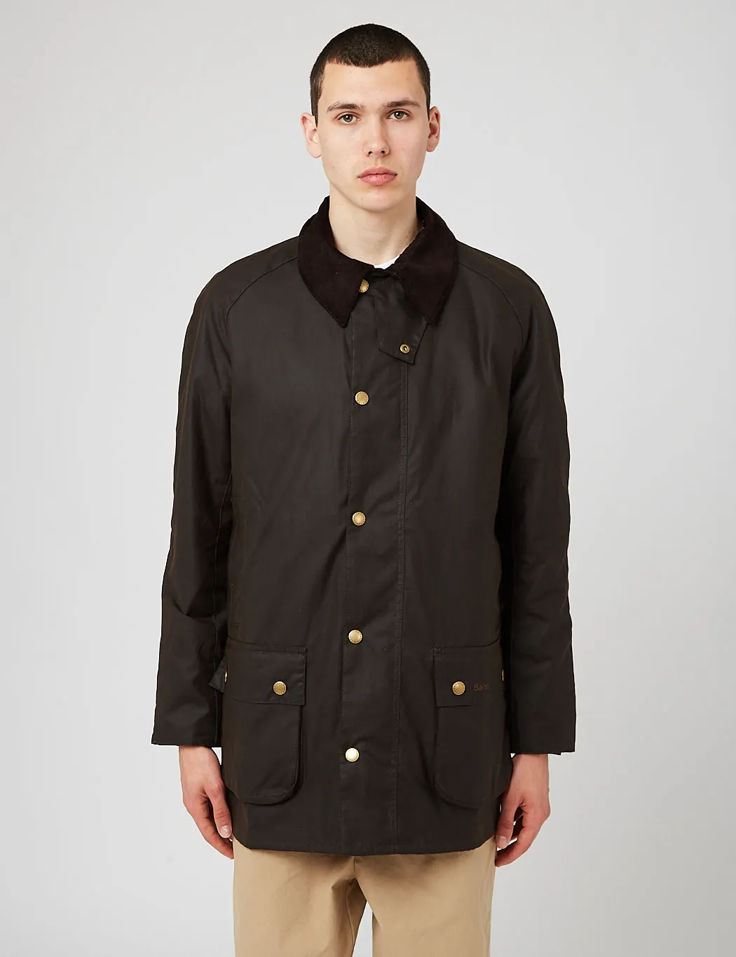 Barbour Beausby Wax Jacket - Olive Green