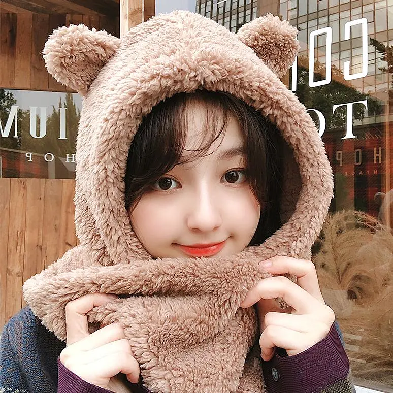 Bear Hoodie Scarf SD01234