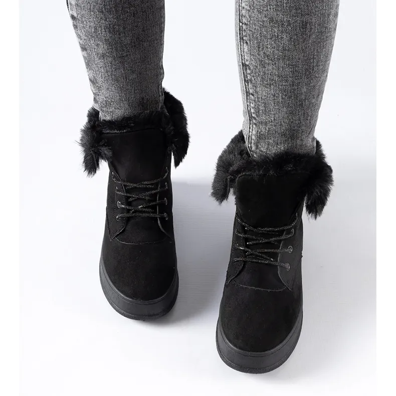 Black Oliverio platform snow boots