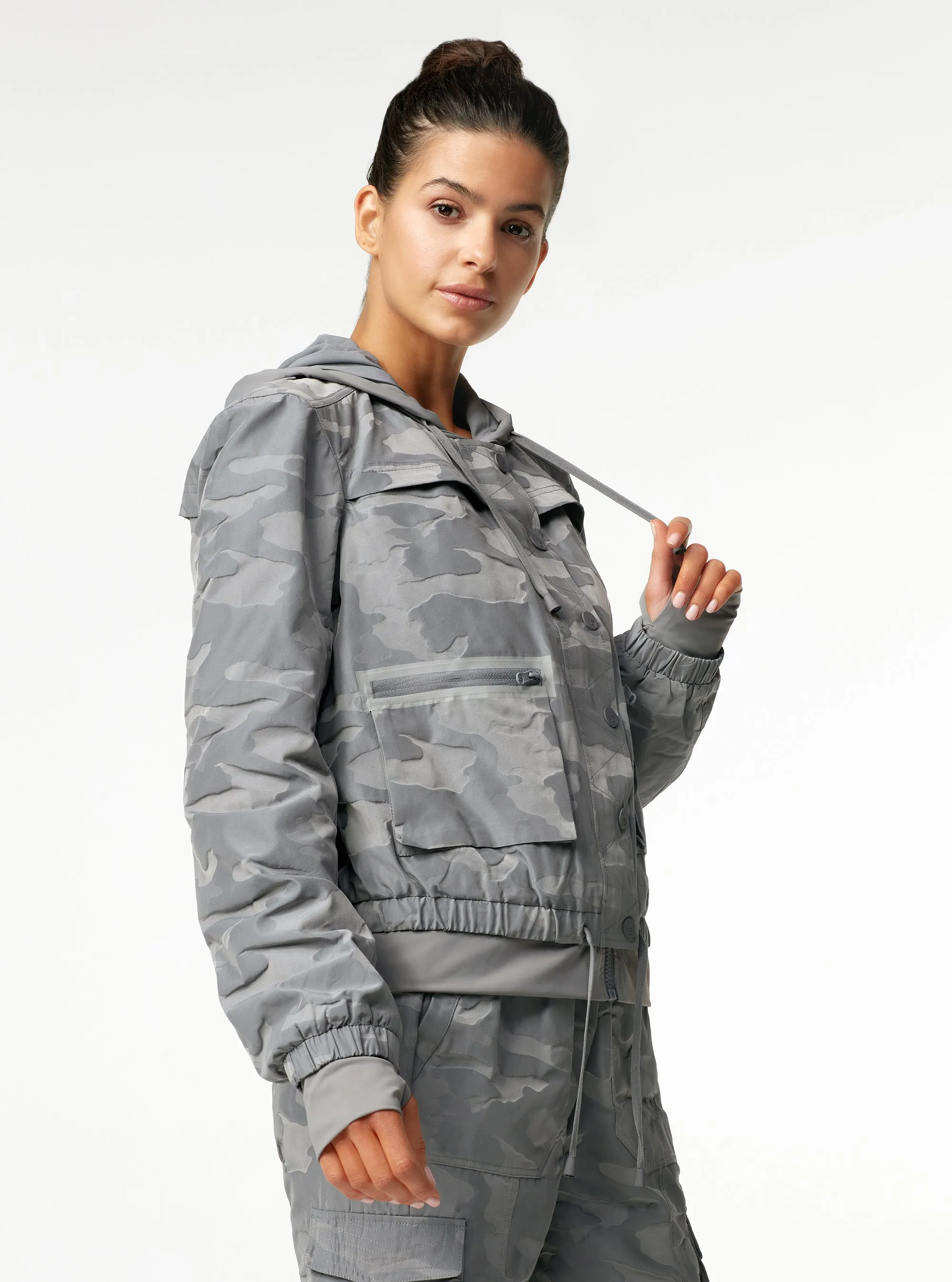 Blanc Noir Camo SkyFall Aviator Jacket