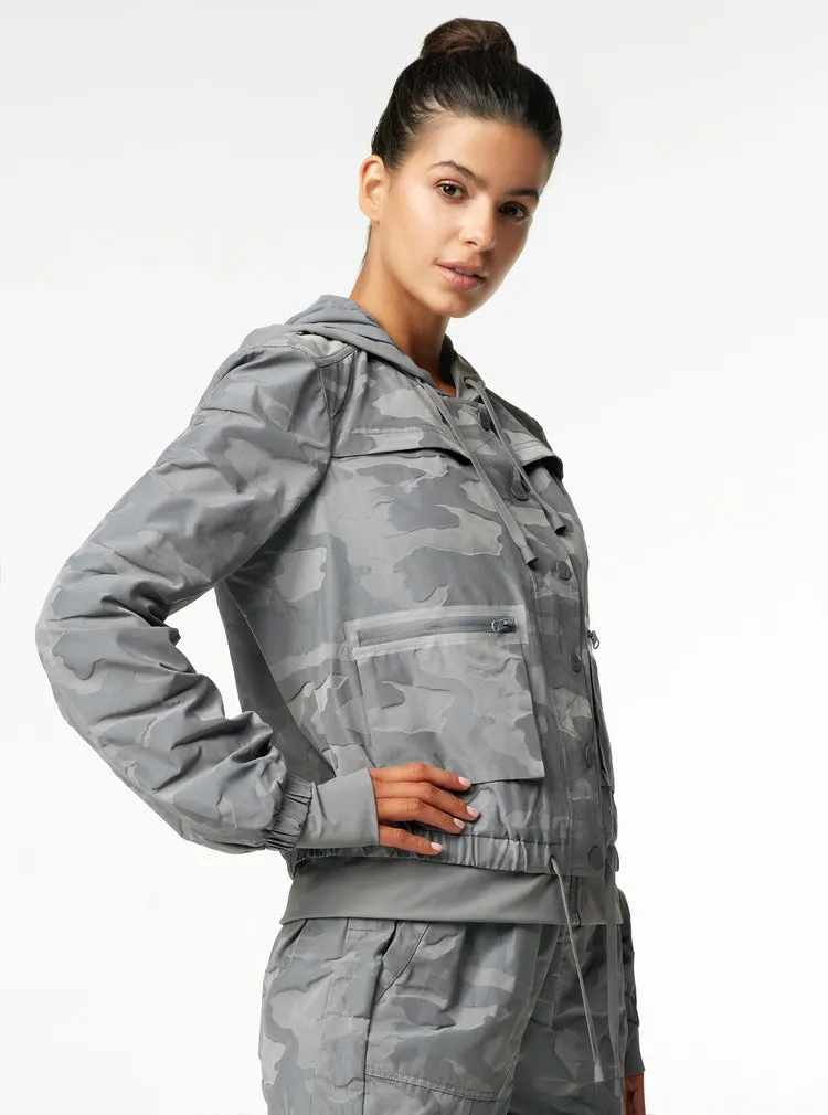 Blanc Noir Camo SkyFall Aviator Jacket