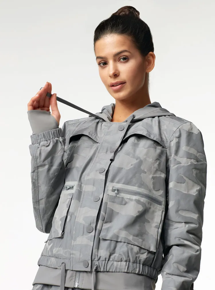 Blanc Noir Camo SkyFall Aviator Jacket