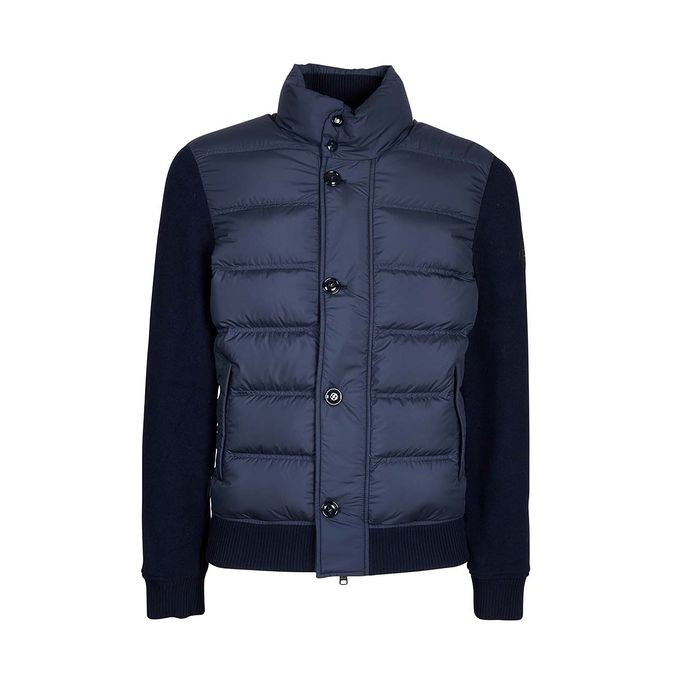 BONDED WOOL JACKET Man Melton Blue