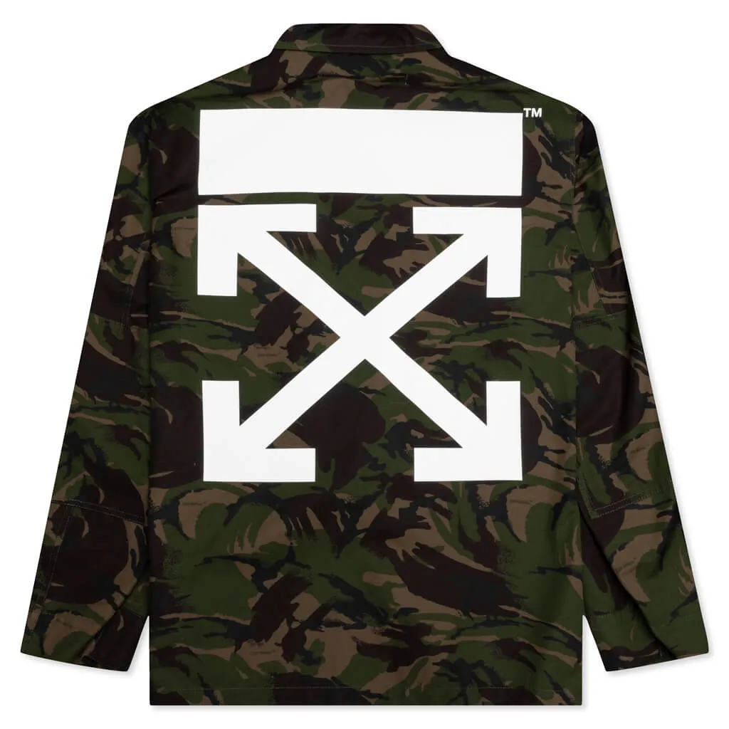 Camo Patch Field Jacket - Army Green