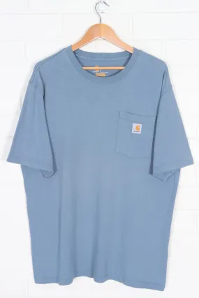 CARHARTT Muted Blue Casual Front Pocket T-Shirt (XL-XXL)