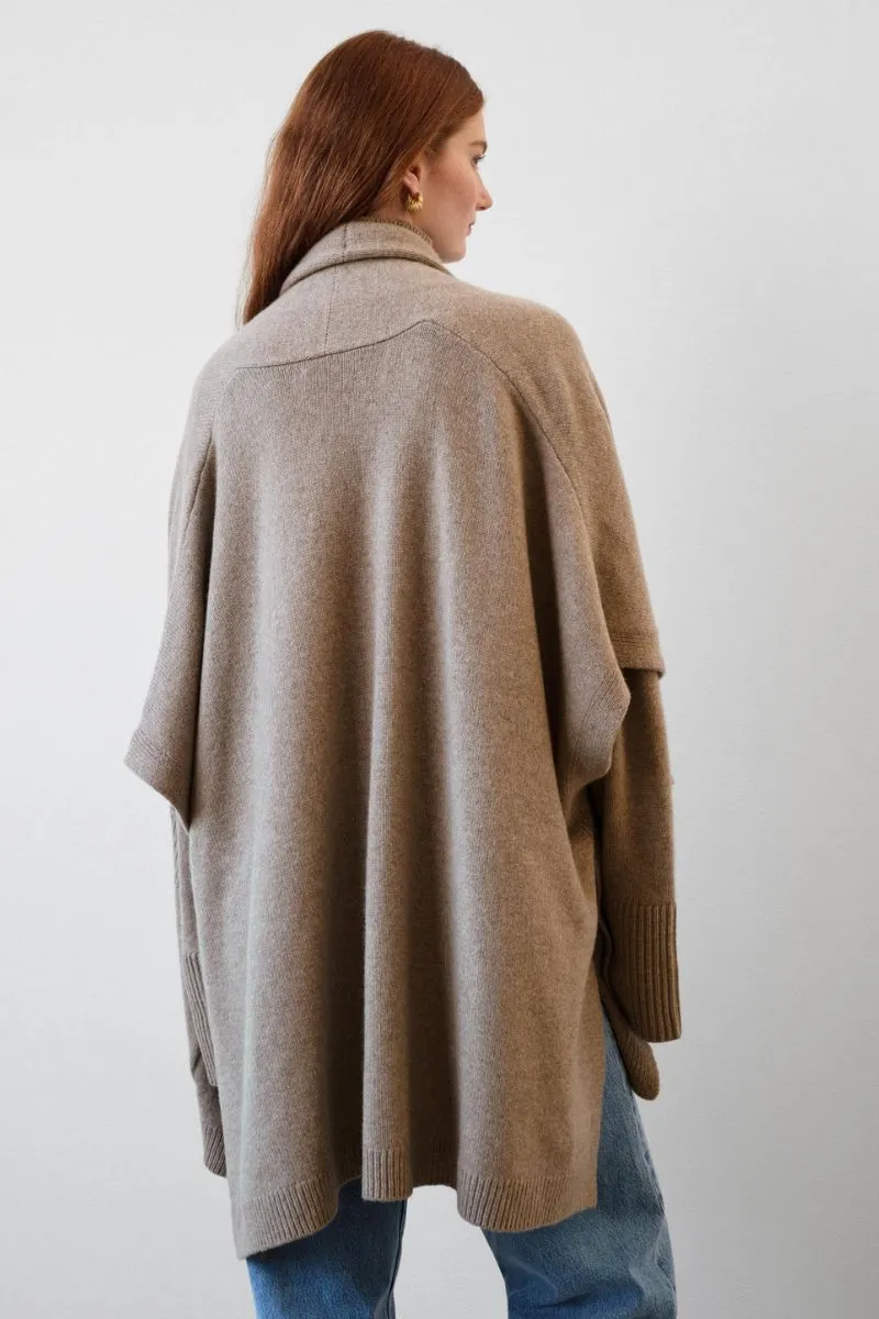 Cashmere Blend Open Poncho