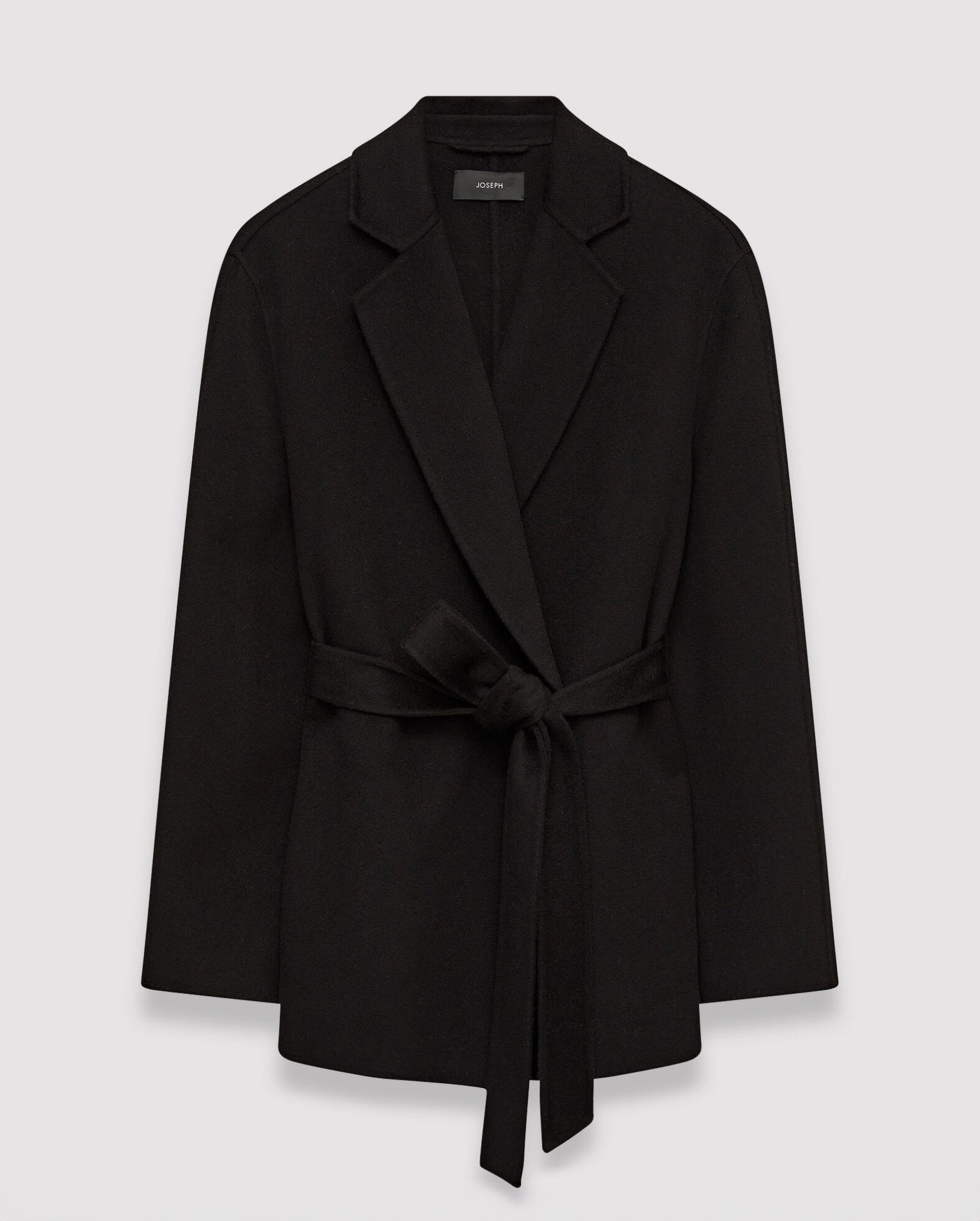 CENDA SHORT WRAP COAT / BLACK