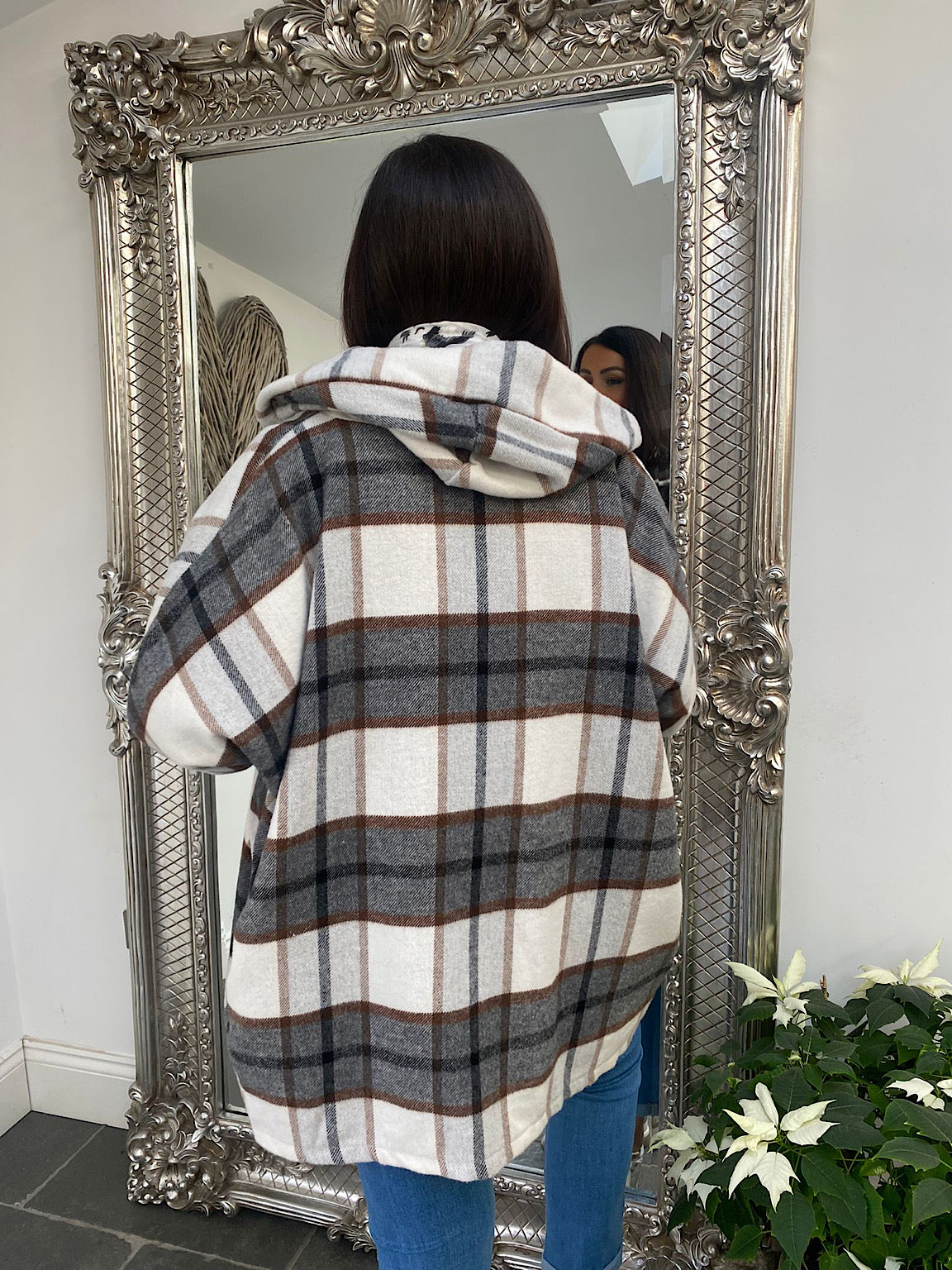 Checked Hooded Jacket Daisie