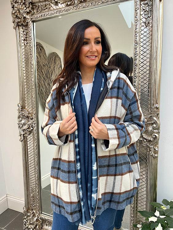 Checked Hooded Jacket Daisie