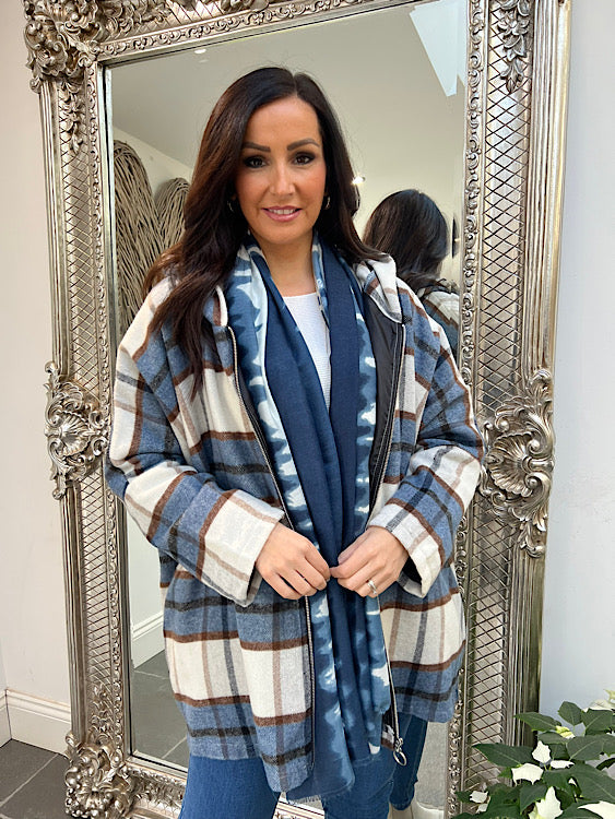 Checked Hooded Jacket Daisie