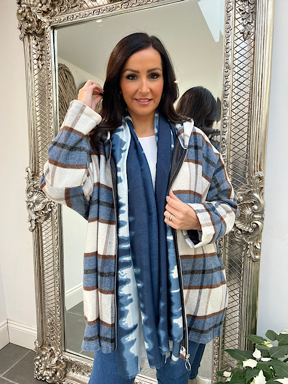 Checked Hooded Jacket Daisie