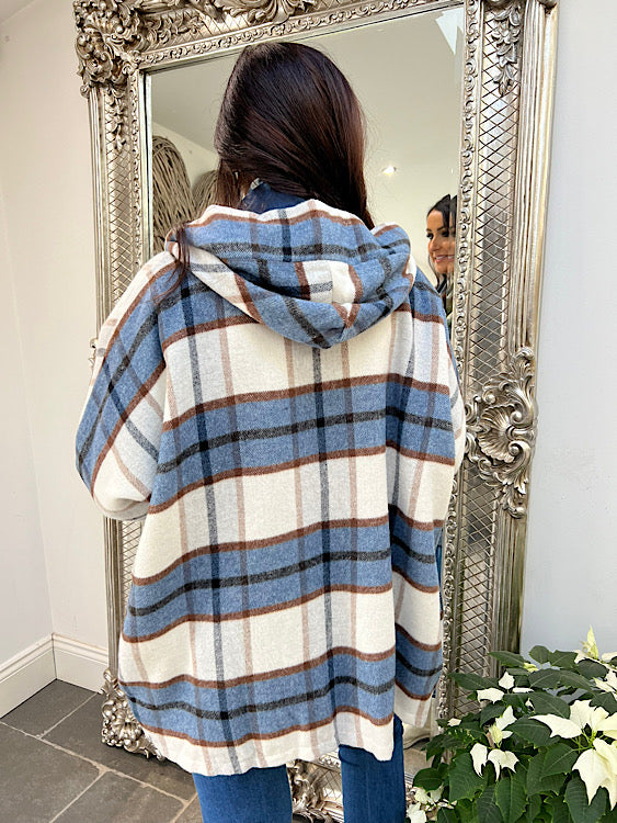 Checked Hooded Jacket Daisie