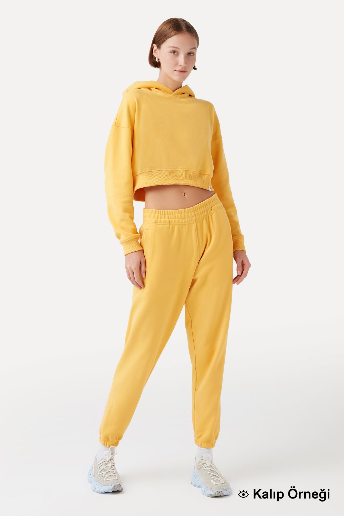 Chi & Chi Super Soft Crop Hoodie - Ekru