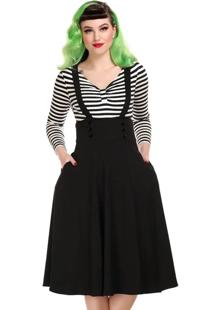 Collectif Ronnie 50's Swing Skirt Black