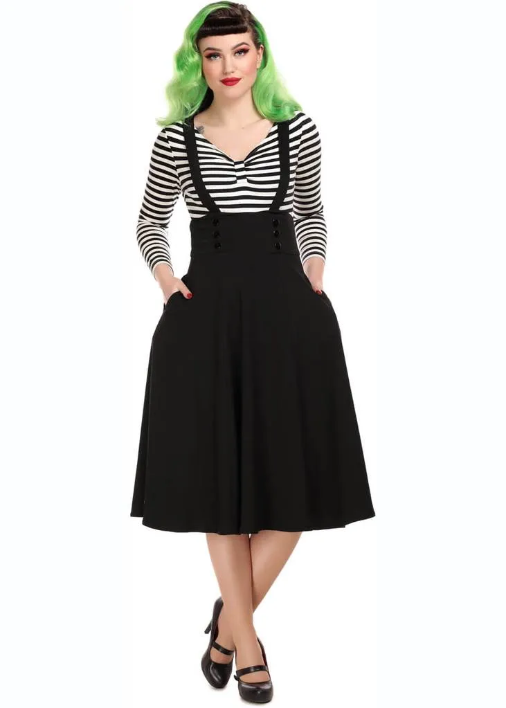 Collectif Ronnie 50's Swing Skirt Black