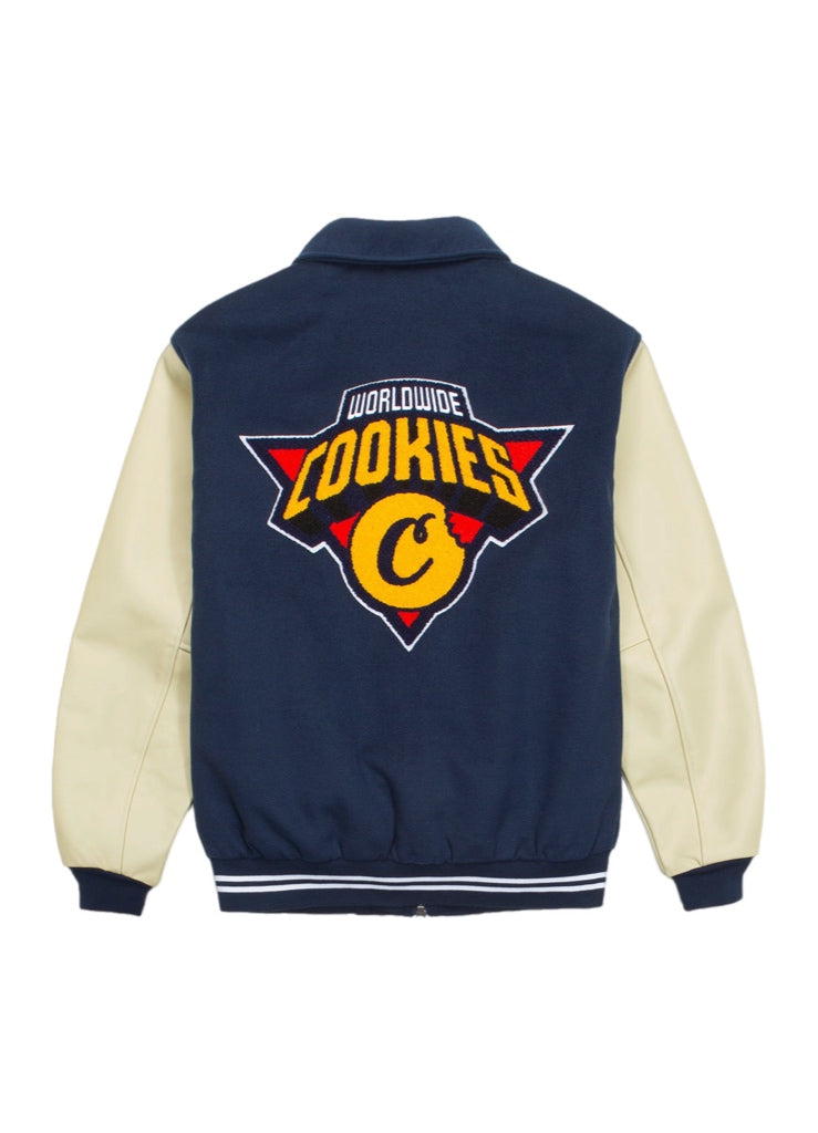 Cookies Full Clip Melton Wool Varsity Jacket CM241OLC02