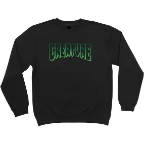 Creature Logo Outline Crew Neck Midweight Men's Sweater Sweatshirts (Refurbished, Without Tags)