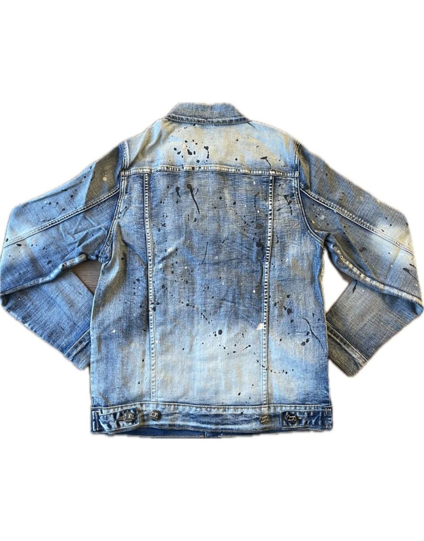 Distressed Denim Jacket  Stretchable