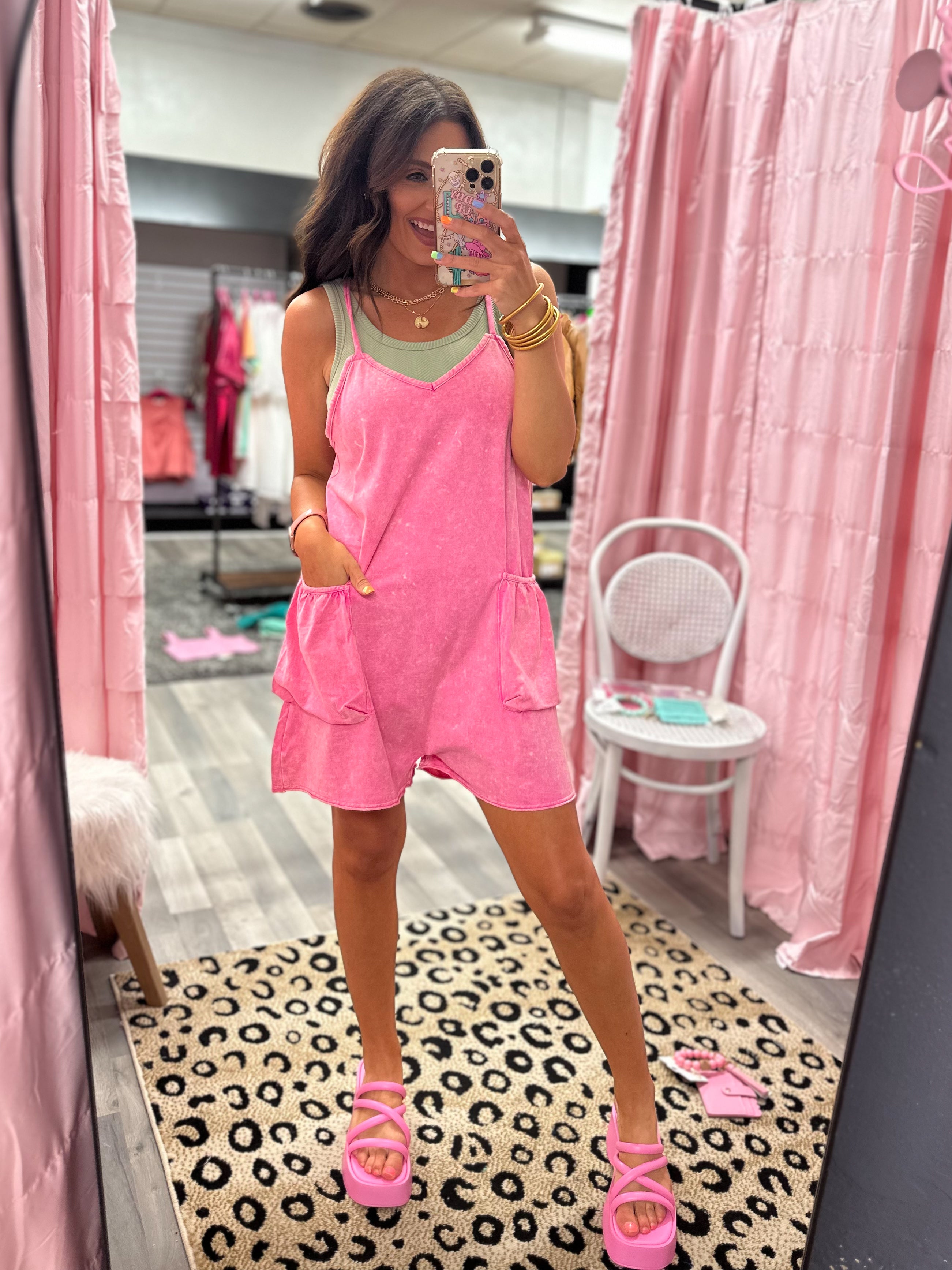 End Up With You Romper - Pink