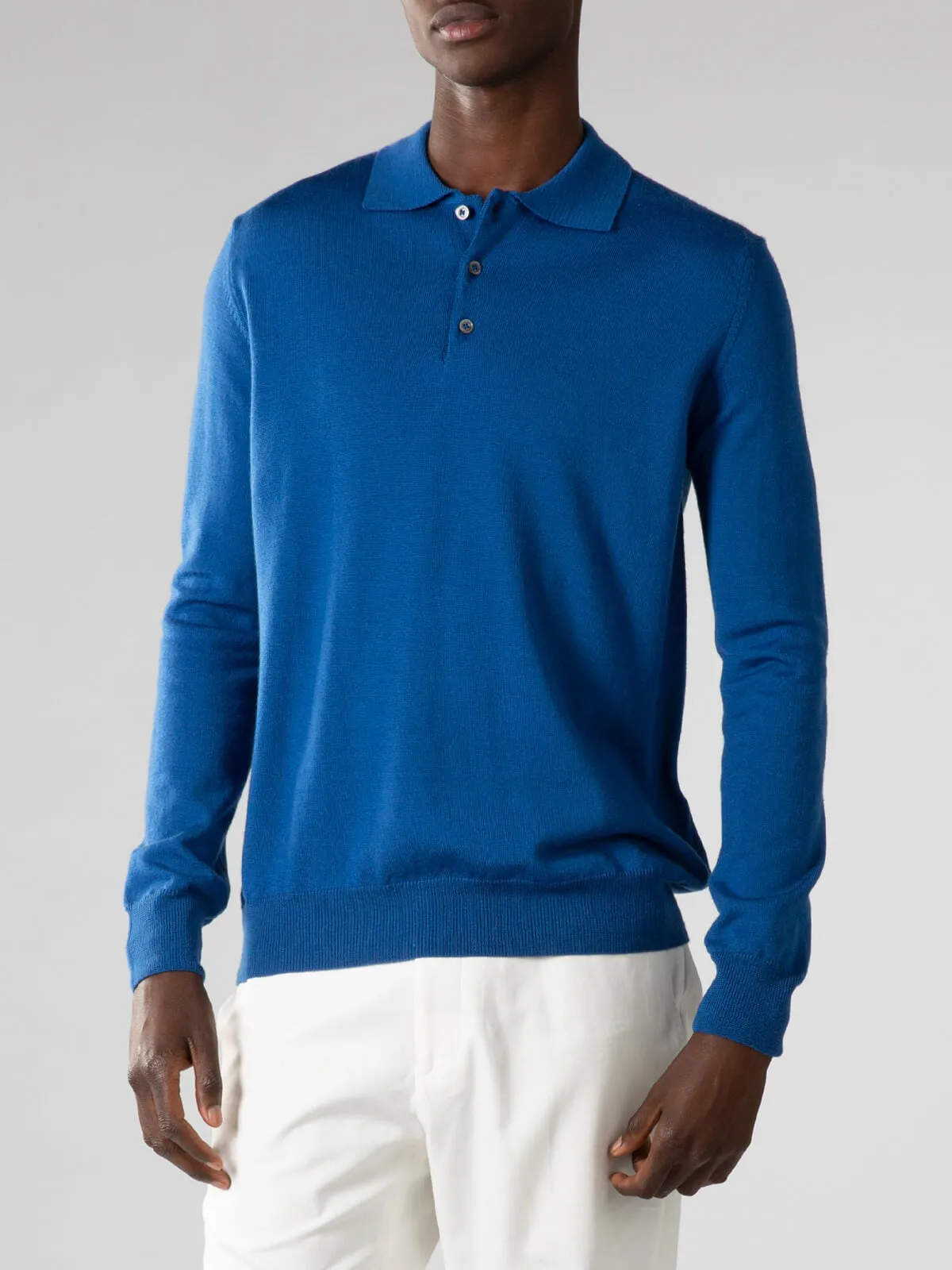 Extrafine Merino Polo Ultramarine