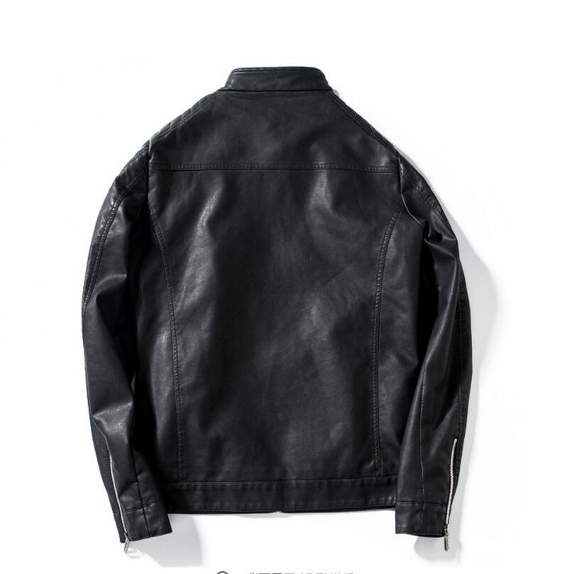 Fall 2023 new mens faux leather motorcycle jacket