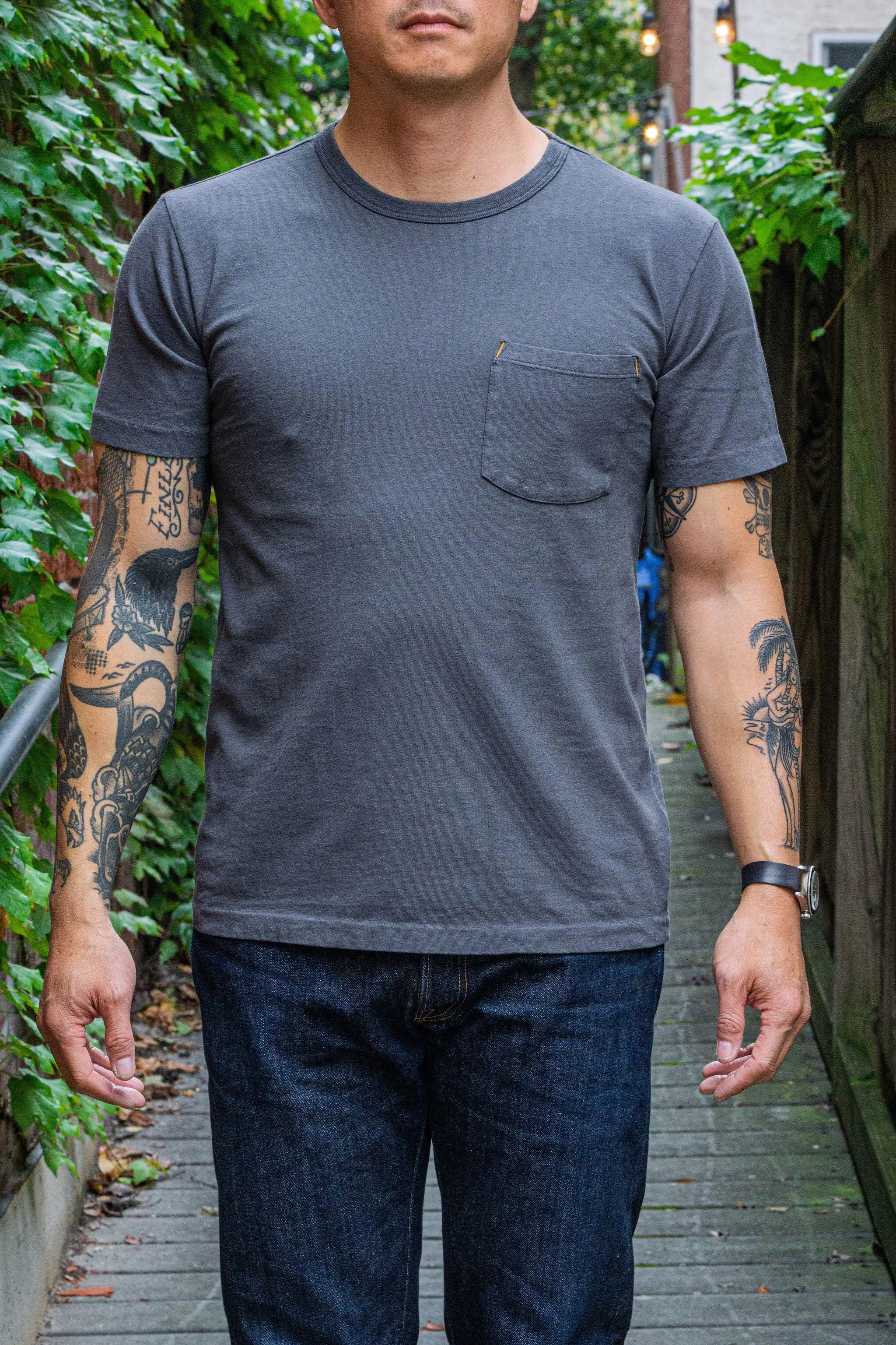 Freenote Cloth 9oz Pocket T-Shirt - Midnight