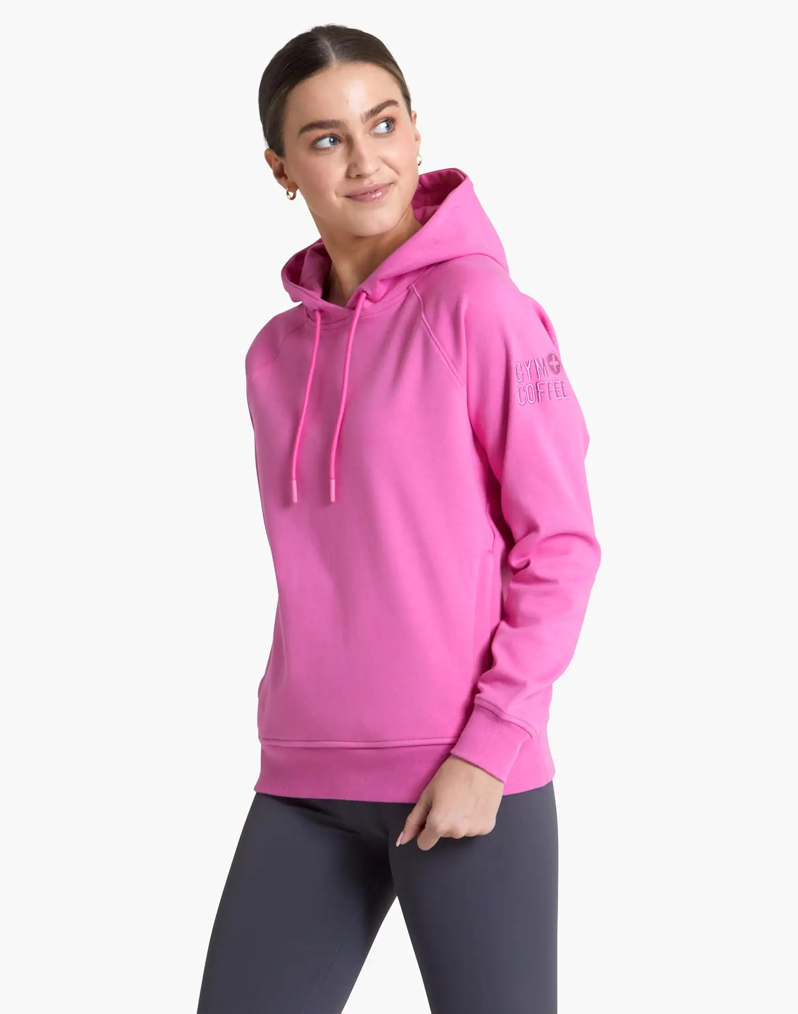 Gym+Coffee Essential Hoodie (Womens) - Empower Pink