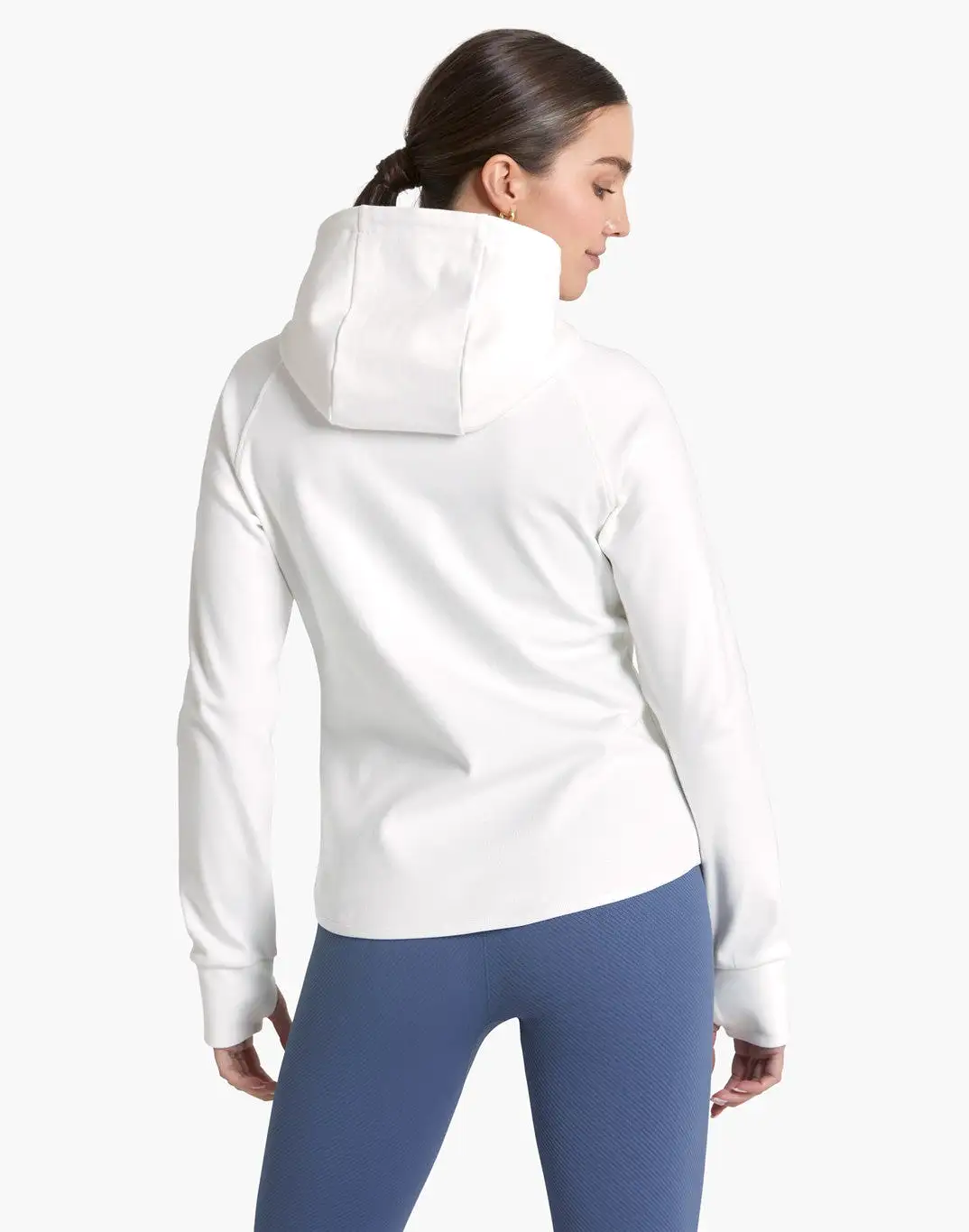 Gym+Coffee Essential Zip Hoodie (Womens) - Ivory White