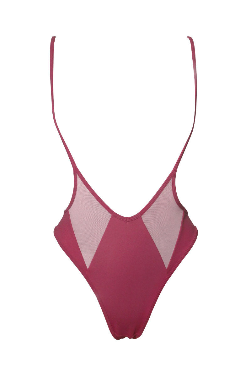 Hamade Activewear Re-edition High Waisted Sling Bottoms - Burgundy