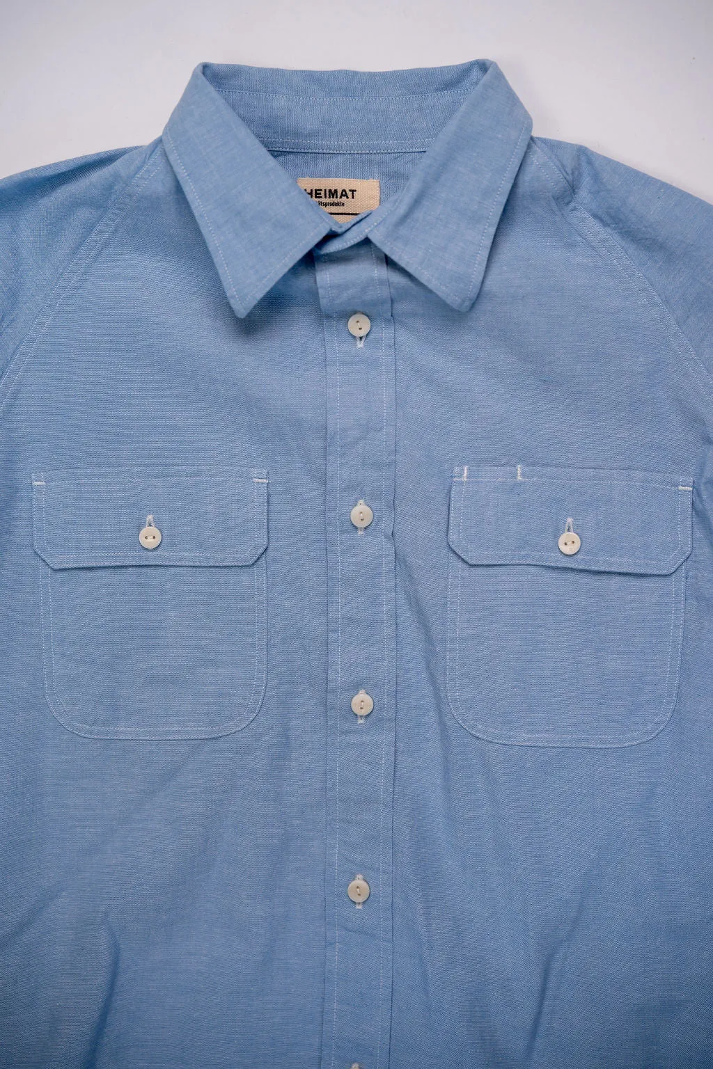 Heimat Textil Work Shirt - Trail Blue Chambray