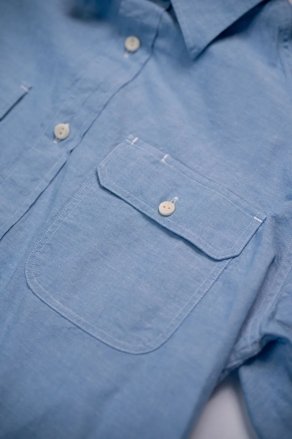 Heimat Textil Work Shirt - Trail Blue Chambray