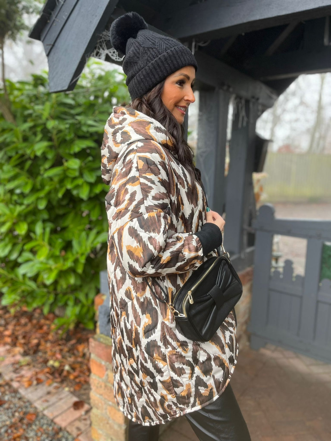 Hi-Lo Animal Print Coat Roxie