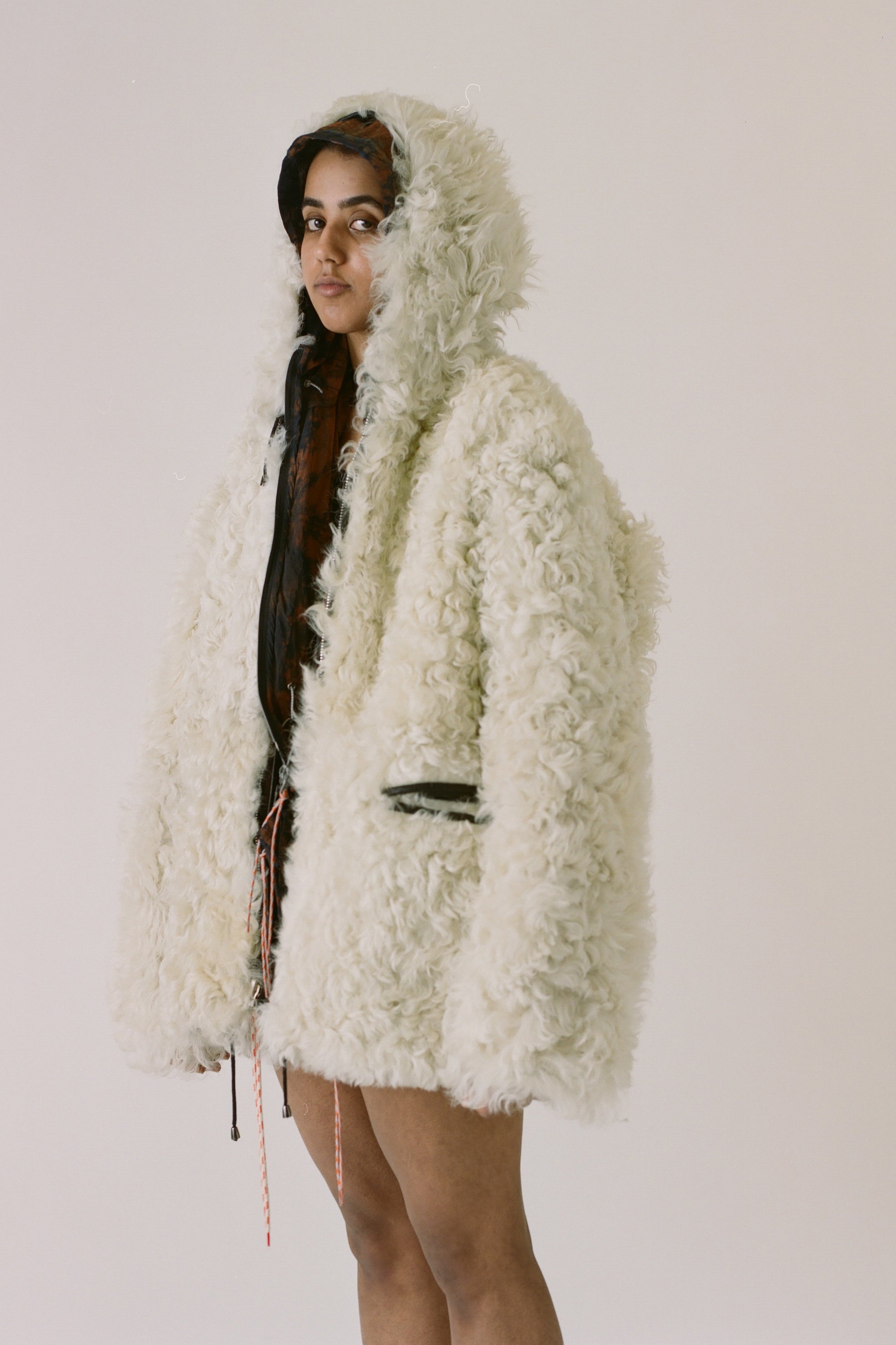 Hooded Sheepskin Jacket