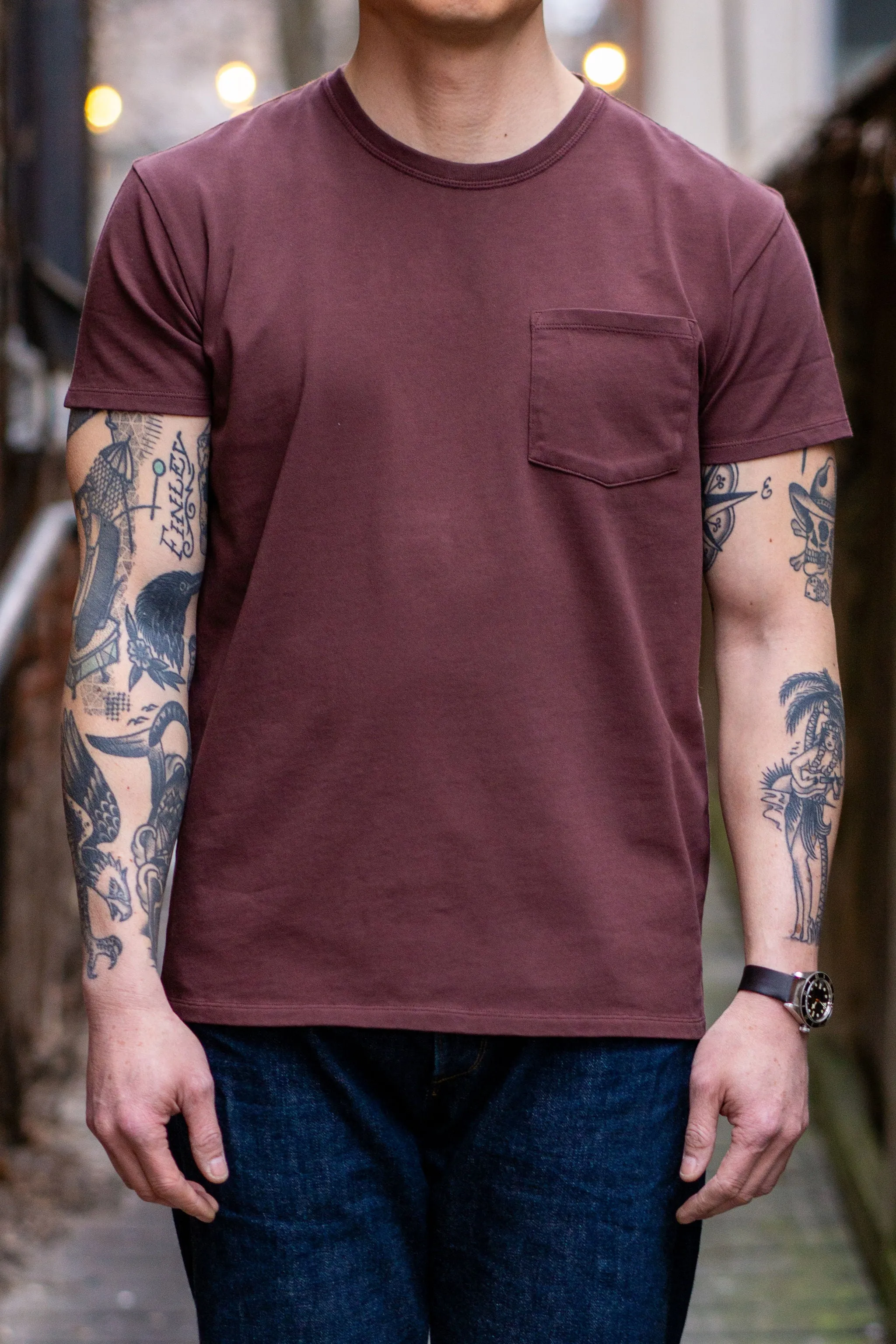 Indigofera Wilson T-Shirt - Crimson Dusk