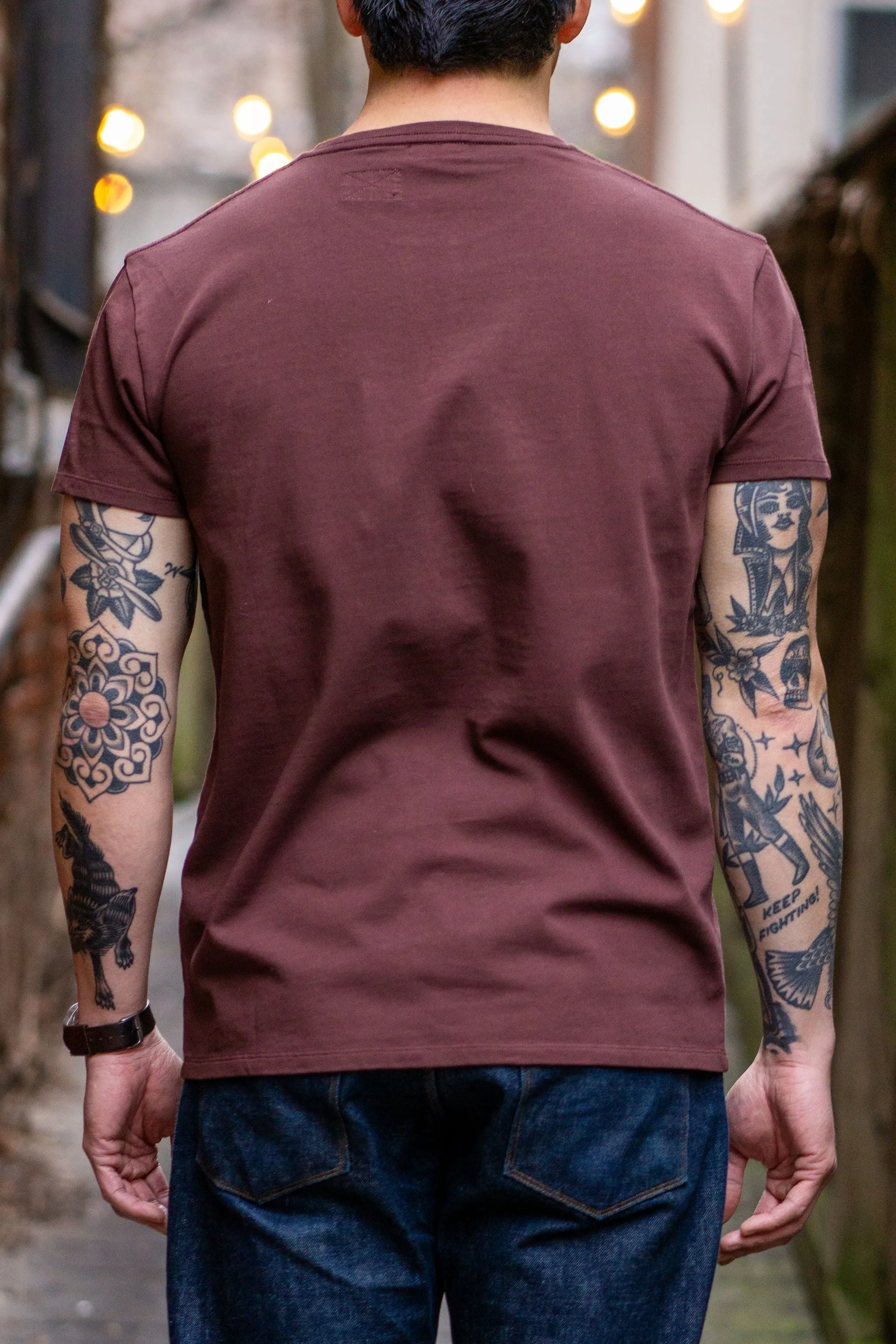 Indigofera Wilson T-Shirt - Crimson Dusk