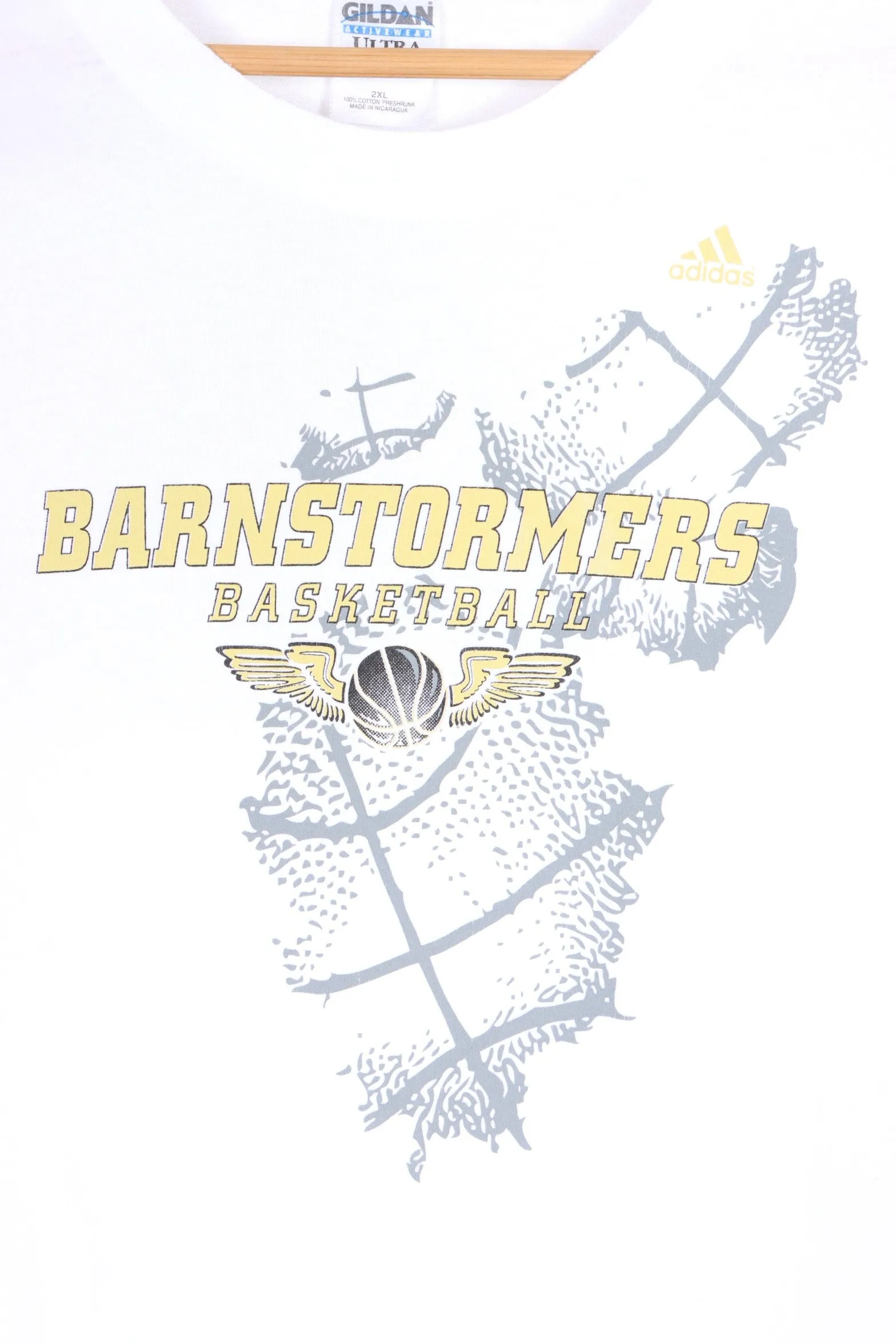 Iowa Barnstormers Basketball ADIDAS Big Logo Front Back T-Shirt (2XL)