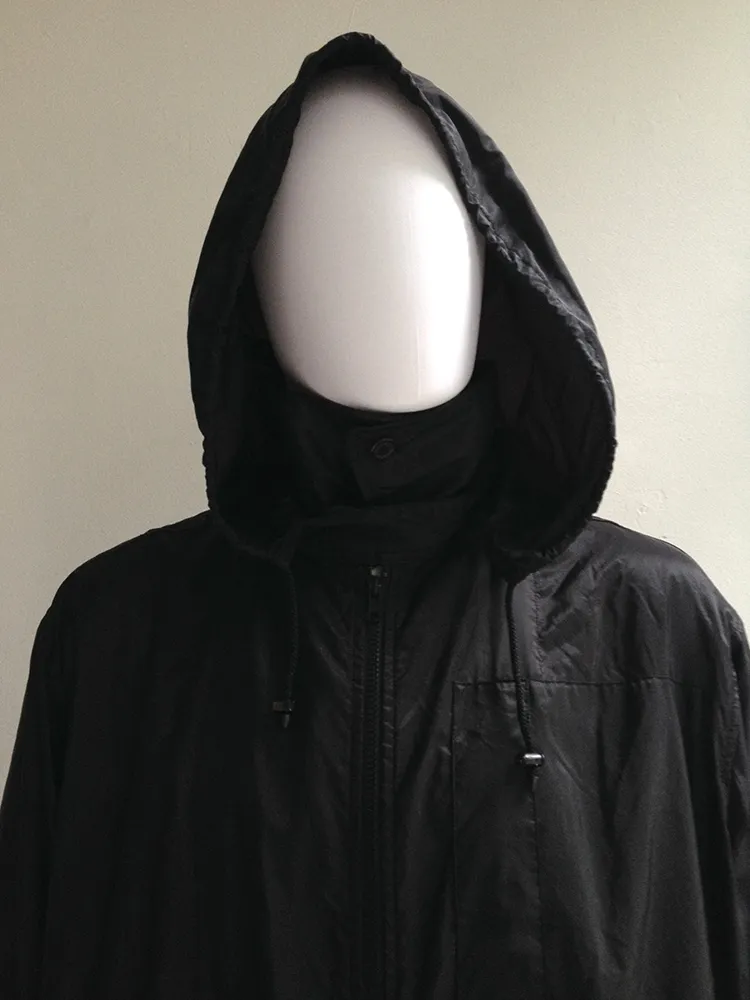 Issey Miyake Windcoat black foldable parka — 1990s